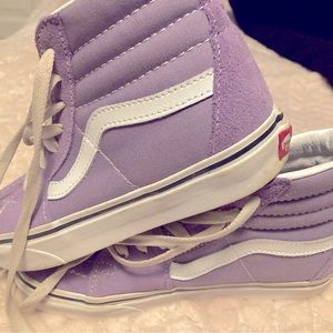 Lavender VANS Sk8-Hi High Top - Size 6 women, 4.5 men Purple